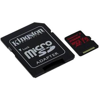 Kingston SDCR/256GB - Tarjeta de Memoria microSD, Color Negro