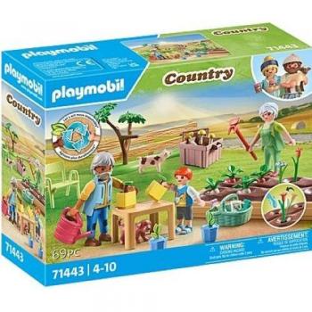 Playmobil Country - Huerto con Abuelos y Accesorios para Juegos de Rol