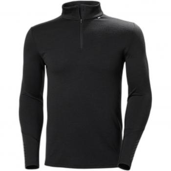 Helly Hansen Lifa Merino Midweight Men's Thermal Base Layer 1/2 Zip Black XL