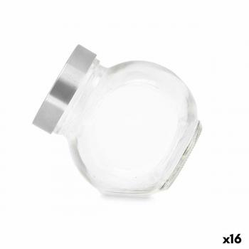 Tarro de Galletas Transparente de Metal y Vidrio 2,2 L (16 Unidades)