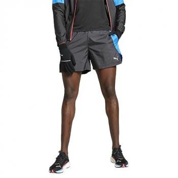 Puma Run 5in Shorts Hombres - Negro, Azul - Pantalones Cortos de Running para Hombre, 5 pulgadas de longitud, material ligero y transpirable, diseño cómodo, ideal para actividades deportivas