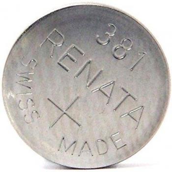 Renata - Pila botón óxido de plata 381 RENATA 1.55V 50mAh - Blister