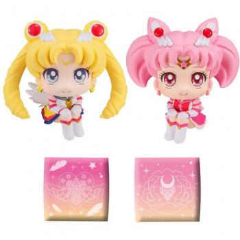 MEGAHOUSE Sailor Moon Cosmos The Movie Look Estatuas PVC Look Up Eternal Sailor Moon & Eternal Sailor Chibi Moon LTD Ver. 11 cm