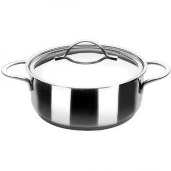 IBILI Cacerola con Tapa INOX Noah 32 CM, Acero Inoxidable