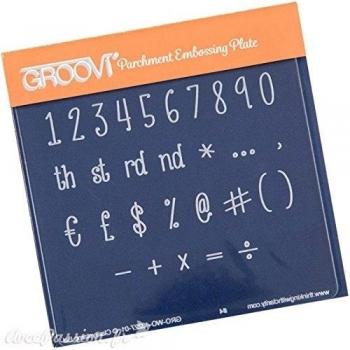 Groovi claritystamps Gabarit tracage números del pergamino Groovi 10,4 x 10,4 cm