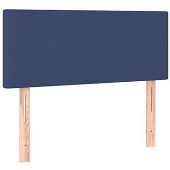 Cabecero con LED de tela azul 100x5x78/88 cm