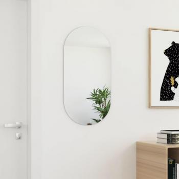 Espejo de pared 80x40 cm en vidrio, diseño minimalista sin marco, ideal para hogar moderno, fácil montaje