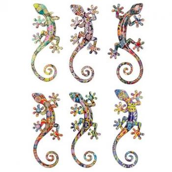 Figura de Lagarto Marrón 6U - Animales Decorativos 7x16x3cm