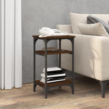 Mesa auxiliar de madera contrachapada 35x30x60 cm en colores Negro, Roble Sonoma y Roble ahumado - Mesa de sofá, Mesa de Entrada para Salón, Consola de Entrada, Mueble Recibidor