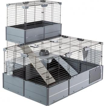 Jaula Ferplast Multipla Double para Roedores - Gris: 107.5 x 72 x 96.5 cm (Longitud x Ancho x Altura)