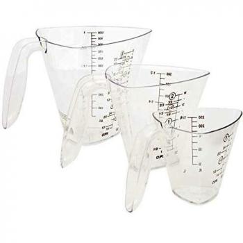 Lacor - 67131 - Juego De 3 Jarras Medidpras Triangulares de plástico 250-500-1000ml.