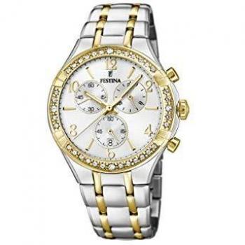 Reloj de Mujer Festina Chronograph F20396/1 con Cristales Swarovski, Acero Inoxidable, Cuarzo