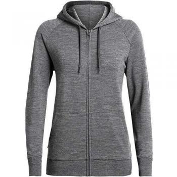 Icebreaker 200 Helliers - Chaqueta de forro polar para mujer, primavera/verano, Mujer, color Gritstone Heather, tamaño large