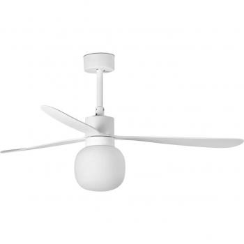 Ventilador de techo con luz blanco Amelia Ball LED - Faro Barcelona