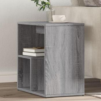 Mesa auxiliar 2 uds madera de ingeniería 50x30x50 cm en blanco, negro y roble Sonoma, mesa de sofá, mesa de entrada para salón, consola de entrada, mueble recibidor, mesita auxiliar