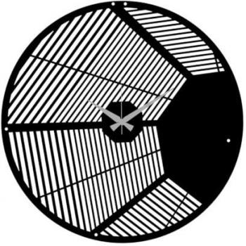 Reloj de Pared Geométrico 69 - Metal Negro - 50x0,15x50 cm