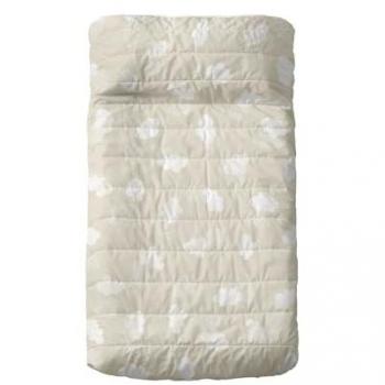 Colcha Cuna Beige Nubes 100x130 cm | 100% Algodón | Relleno de Poliéster | Fabricado en España