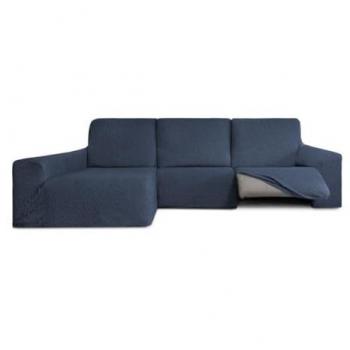 Funda Chaise Longue Relax Brazo Largo Izquierdo Bielástica Roc Azul 180 x 120 x 360 cm Premium