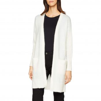 SELECTED FEMME Slflivana LS Knit Cuff Cardigan Noos, Chaqueta Punto para Mujer, Blanco Snow White, 42