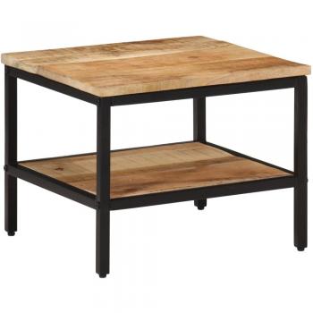 Mesa de centro de madera maciza de mango rugosa 35x35x30 cm, 45x45x35 cm, 55x55x45 cm - Mesita de Salón o Comedor o Auxiliar Mesa de Café Me