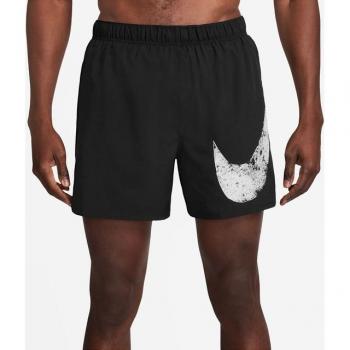 Nike Pantalón corto de running Challenger Swoosh Dri-FIT para hombre 13 cm - Negro (M)