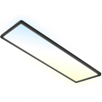 Panel LED Slim Negro Ultra Plano CCT 59x20cm, Dimmable, Control Remoto, 23W