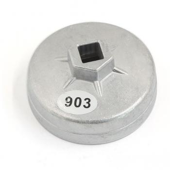 BMW Audi Jetta Coche 14 Estrías Llave de Filtro de Aceite de Motor para Extracción de La Tapa de Cartucho 2,9 de Diámetro Interno en Forma de Vaso de Aluminio con Eje Cuadrado 1/2 Guía de Impulso