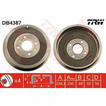 TRW AUTOMOTIVE AFTERMARKET DB4387 tambor de freno