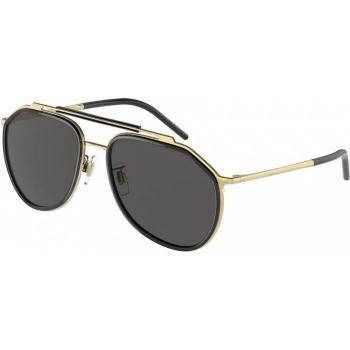 Dolce & Gabbana Men's Sunglasses DG2277 02/87 Black/Gold 57mm