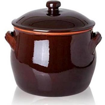 Olla de Terracota con Tapa y 2 Asas Ø24 cm