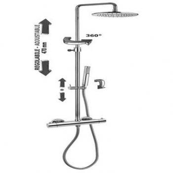 Columna de ducha regulable Mini Birillo Comfort ZCOL633LIQCR Cromada - Metal