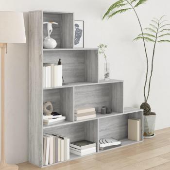Estantería de madera contrachapada 155x24x160cm en color Blanco, Negro o Roble Sonoma, ideal para oficina, estudio, sala de estar y dormitorio; mueble de almacenaje y librería