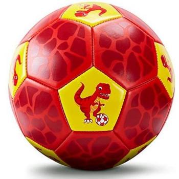 CubicFun Balon Futbol Niños Tamaño 3, Balon de Futbol de Dinosaurio Balón de Fútbol Entrenamiento Pelota Futbol Juguetes Niños 3 4 5 6 7 años, Balon Futbol con Bomba y Bolsa de Malla