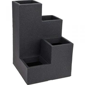 Koopman Maceta Grande para Interior y Exterior, Color Gris, Maceta Escalonada