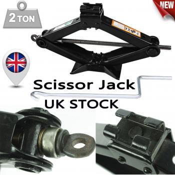 Alta calidad Scissor Jack inoxidable 2 toneladas coche Van casa emergencia Wind Up Lift cromado manivela velocidad mango
