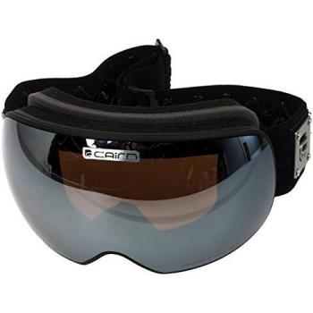 Máscara de Esquí Cairn Gravity SPX3000 Unisex Negra Mate con Visión Max Plata y Amarillo