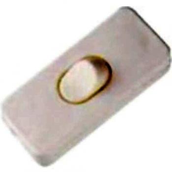 Solera 40B - Interruptor de paso 4A 250V. Tecla basculante. Material termoplástico. Color blanco.