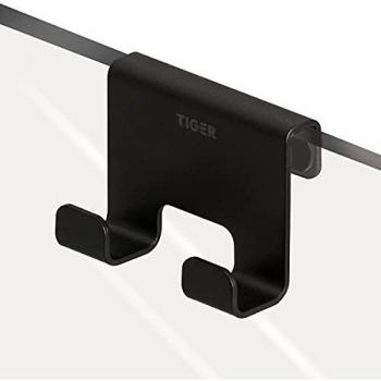 Tiger Caddy Gancho de toalla para ducha 6-8 mm Negro
