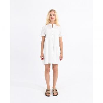Vestido Molly Bracken de manga corta con volantes en tejido bordado