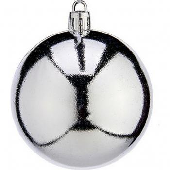 Bolas de Navidad Ø 7 cm Plateado Plástico - Paquete de 12 Unidades