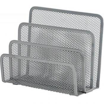 Q-Connect Soporte Para Cartas Metálico Rejilla Color Plata 175 x 140 x 82 Mm