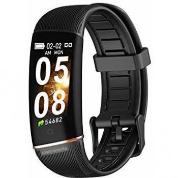 Adsvtech Pulsera de Actividad,Monitores de Actividad,Pantalla Pulsómetro Fitness Tracker,IP67 Banda de Inteligente a Prueba de Agua con Contador de Pasos, podómetro para niños Mujeres y Hombres Negro