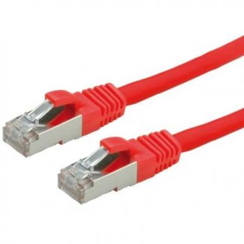 Cable de red S/FTP Cat.6, 7m, LSOH, rojo, retardante de llama