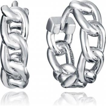 Pendientes Viceroy Trend de plata de ley con baño de rodio, diseño de arco y cadena, modelo 13202E000-00, aro de eslabones