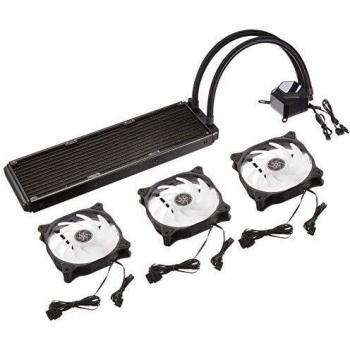 Silverstone SST-PF360-ARGB - PermaFrost Enfriador de Agua Premium, Trio Ajustable 120 mm PWM, ARGB, Intel/AMD