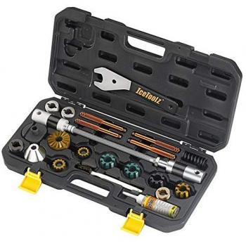 IceToolz Xpert compuestas, Head Tube Reaming y Facing Set Kit, Negro, M