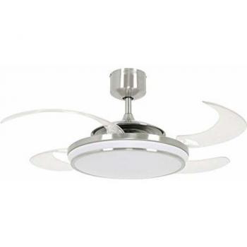 Ventilador de techo LED Fanaway Evo 1 cromo mate silencioso