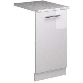 Panel Frontal para Lavavajillas Fame-Line, Blanco Alto Brillo, 45 cm, Acabado Mármol