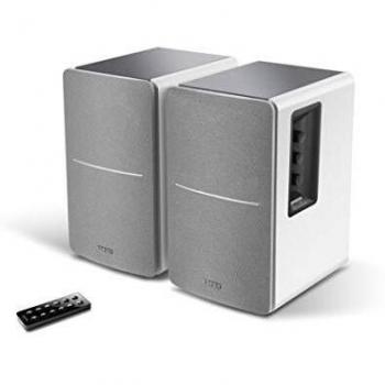 Edifier Studio R1280DB 2.0 - Altavoz con Bluetooth, Color Blanco y Plateado