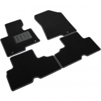 Il Tappeto Auto El Alfombra Coche, sprint02100, Alfombrillas Moqueta Negra Antideslizante, Bordo Bicolor, salvatacco Reforzado